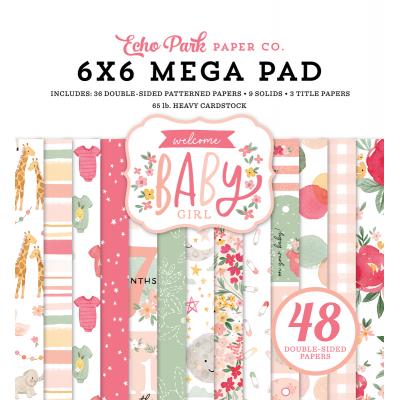 Echo Park Welcome Baby Girl Designpapier - Cardmakers Mega Pad